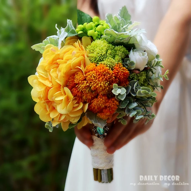 high simulation artificial flower wedding bridal bouquet bridesmaid