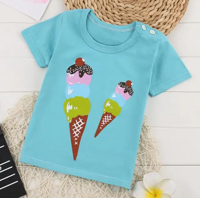 Fun Orange Baby Girl Boy t shirt Big Girls Boys Tee Shirts for Children