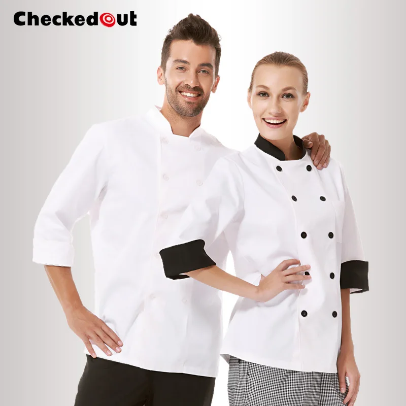 Top quality Cook suit long sleeve chef uniform checkout chef shirt
