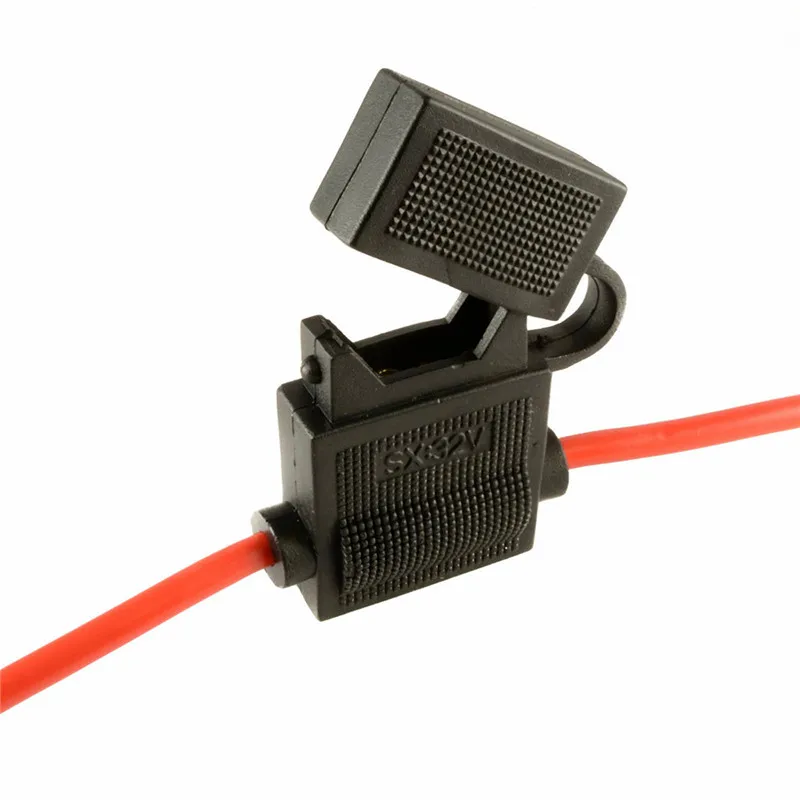 

2Pcs In-line Standard Blade Fuse Holder Splash Proof for 12V 20A Waterproof Proof Power Socket In Line Fuse