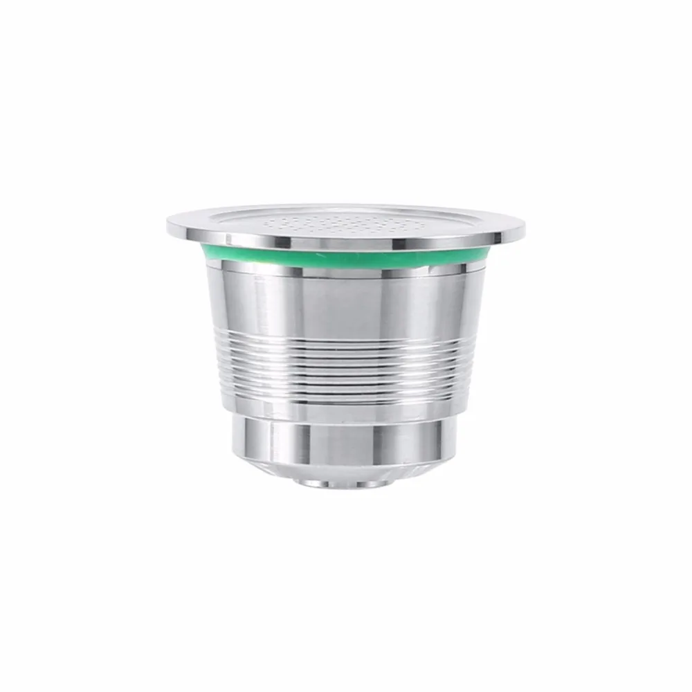  Stainless Steel Coffee Capsule + Plastic Scoop Refillable Reusable DIY Coffee Capsule Cup For Designed Nespresso Machine 