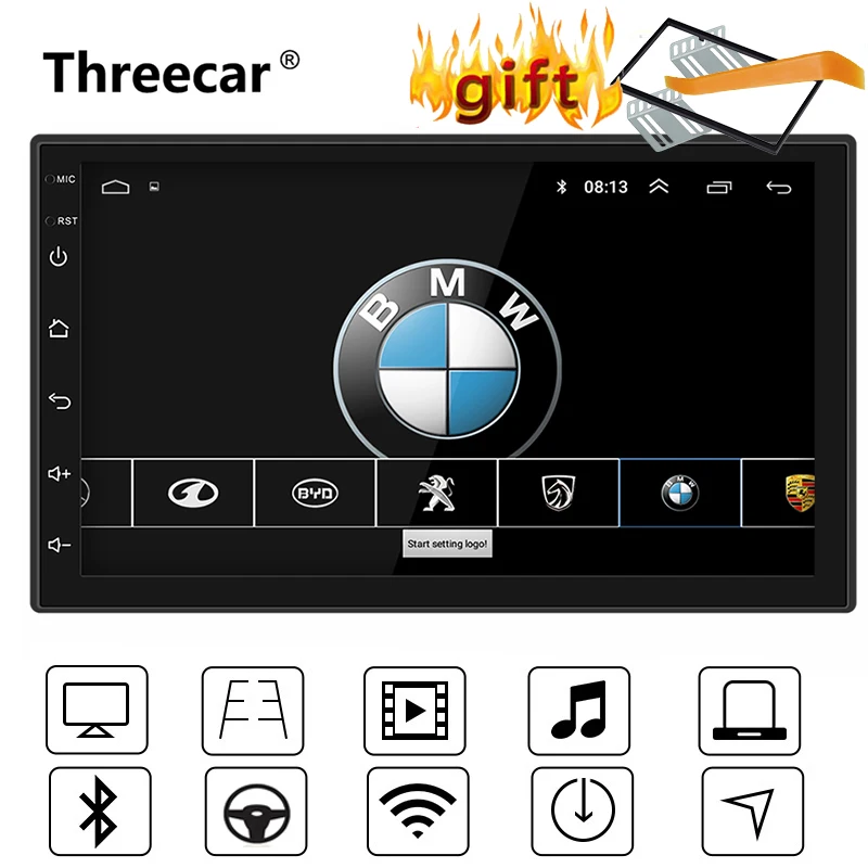 7'' Universal GPS Navigation Bluetooth 2 Din Car Radio Android 8.1 Wifi Car Audio Stereo FM USB MP5 Car player autoradio 7'' Universal GPS Navigation Bluetooth 2 Din Car Radio Android 8.1 Wifi Car Audio Stereo FM USB MP5 Car player autoradio