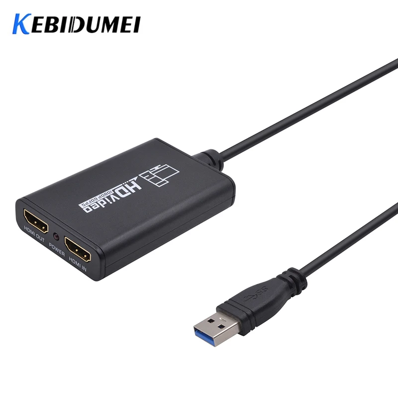 USB 3 0 конвертер Kebidumei аудио игра Карта видеозахвата HDMI 1080P Full HD адаптер захвата ТВ
