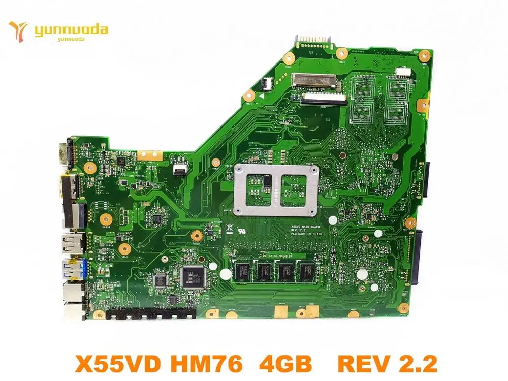  Original for ASUS X55VD laptop motherboard X55VD HM76 4GB REV 2.2 tested good free shipping