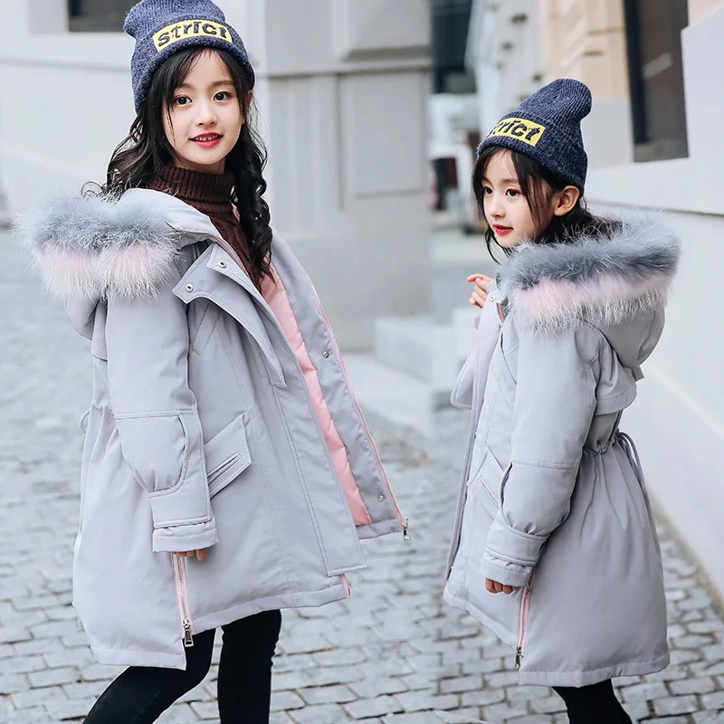 Girl WinterCoat Parka Long cotton Puffer Hooded Fur Collar Children Winter Jacket Kids Thick Warm Girls Clothing ClothesTeenage Girl WinterCoat Parka Long cotton Puffer Hooded Fur Collar Children Winter Jacket Kids Thick Warm Girls Clothing ClothesTeenage