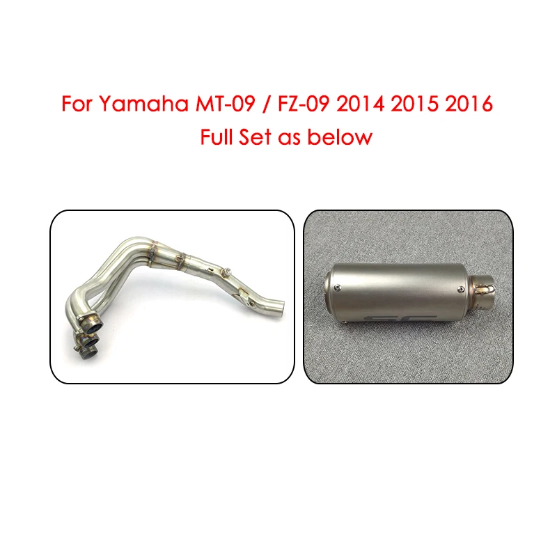 MTCLUB для Yamaha MT 09 FZ MT09 2014 2015 2016 мотоцикл изменение глушитель выхлопной связаться