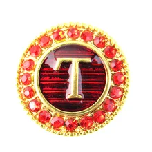 Золото, горный хрусталь алфавита snap кнопки подходит 18 мм snap кнопки браслет Т письмо Моды оснастки ювелирные изделия 10 шт./лот