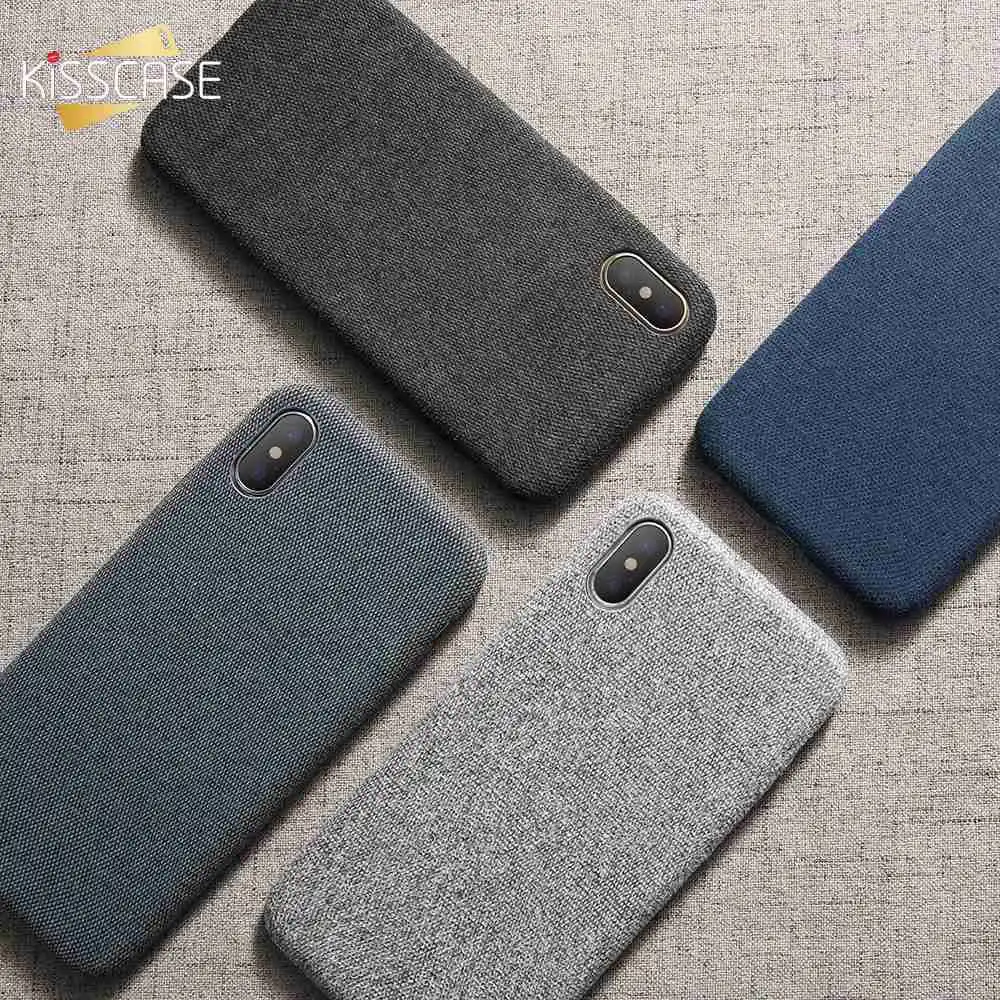 

KISSCASE Back Plone Case For iPhone X XS 6 7 8 8 Plus Business Lightweight Cloth Cases For iPhone 6 Plus 7 Plus XR XS MAX Cover