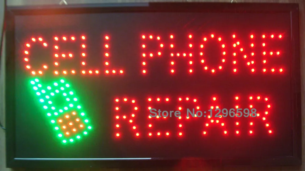 

5pcs/lot CHENXI direct sale led cell phone repair custom sign 10*19 inch semi-outdoor Ultra Bright advertising Running signage