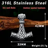 BEIER – collier pendentif VIKING en acier inoxydable 316L, nouveau magasin, amulette nordique marteau, bijoux de haute qualité LLBP8-385P ► Photo 2/4