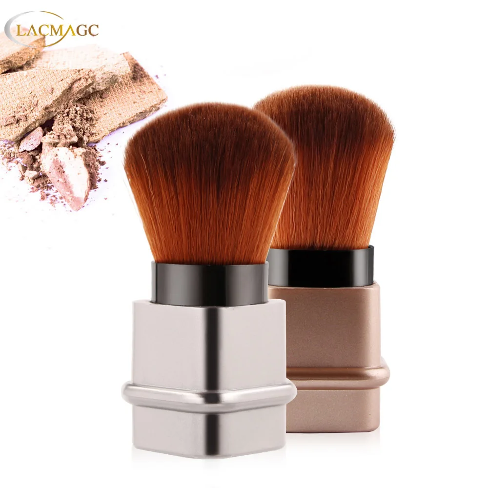 1Pc Powder Foundation Makeup Brush Portable Retractable Blush Brush Travel Mini Facial Cosmetic