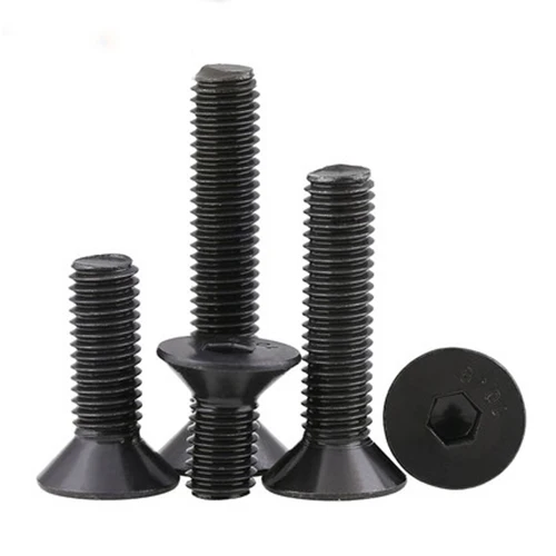 2Pcs M4 Left Allen Screws Countersunk Flat Head Hex Socket Screw Left-hand Reverse Hexagon Bolts Black 8mm-40mm L High Quality |