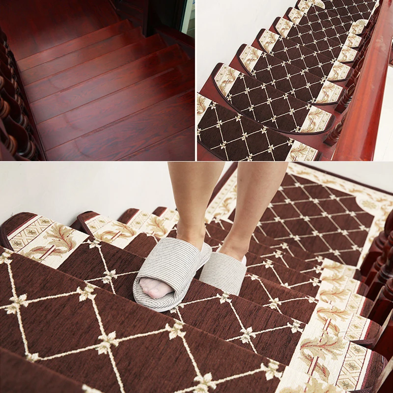 Staircase Stair Tread Carpet Protection Cover Washable Reusable Acrylic 24*64cm European Anti Skid