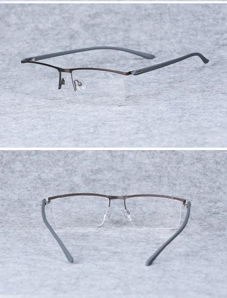 Большой половина чтения прозрачные линзы, оправа мужские квадратная оправа для очков очки при близорукости предписанные оправы очков