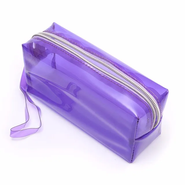 Kicute Hot Lagre Capacity Clear Pencil Pen Case Cosmetic Bag Makeup Pouch Zipper Bag for Student