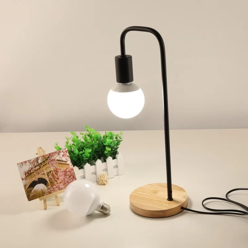Нордическая настольная лампа E27 лампы настольное освещение для чтения простой современный светодиодный настольный свет офисная студия Лампа на рабочий стол