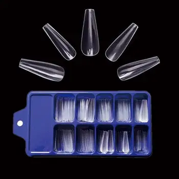 

100pcs White/transparent Capsule Ongle False Nail Tips With Box Capsule Ongle Transparent Half Fake Nail Art Acrylic French Tips