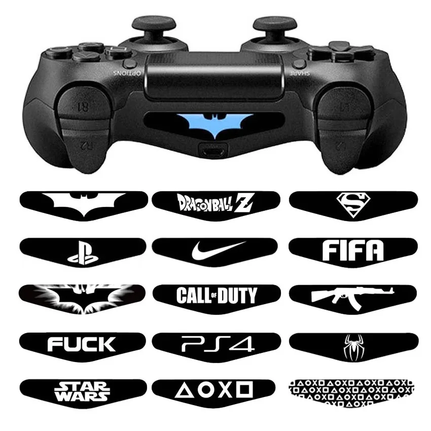 

AOXO Custom Game Light Bar Vinyl Stickers Decal Led Lightbar Film For Sony PS4 Playstation 4 Dualshock 4 Controller 2 PCS