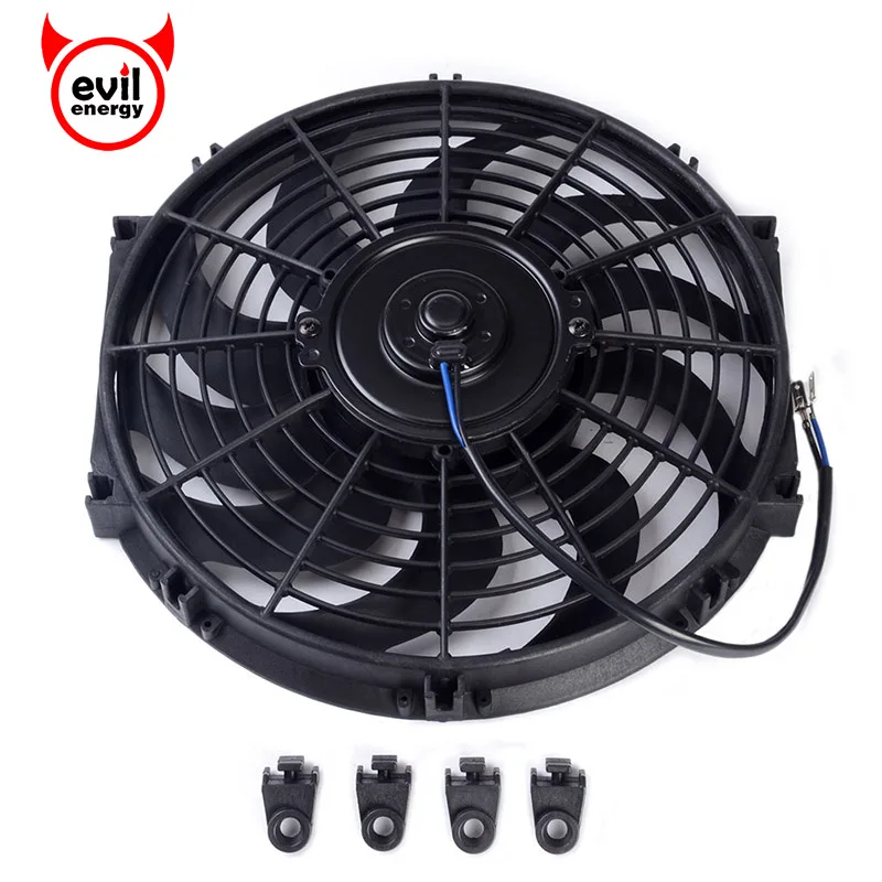 evil energy 12" Motor Engine Radiator Oil Cooler Cooling Electric Pull Push Fan Radiator