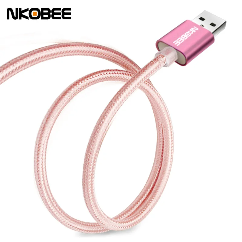NKOBEE Metal Braided Mobile Phone Cables USB Cable 8pin data sync