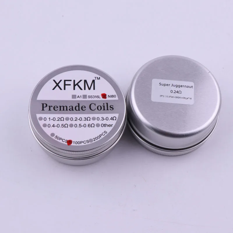 Катушка XFKM 100 шт. Super Alien Clapton двухъядерный плавленый нагревательный провод clapton