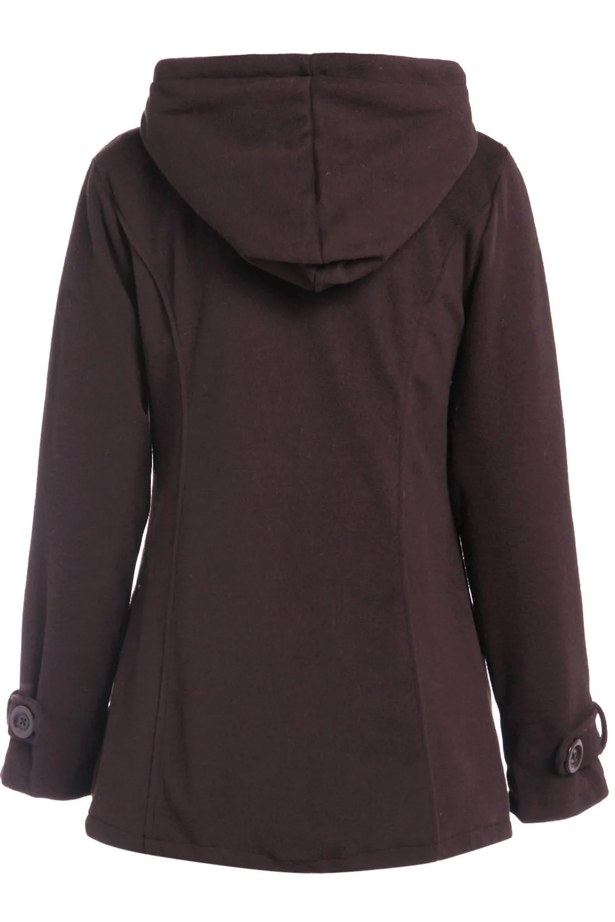 Bella Philosophy женское осенне-зимнее однотонное пальто на пуговицах с капюшоном и длинным рукавом, Женская обычная куртка, верхняя одежда