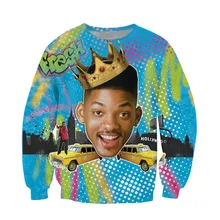 Raisvern модная 3D Толстовка с капюшоном Will Smith Fresh Prince of Bel Air Print 3D Толстовка с длинными рукавами Топы с вязаными воротниками dropпрямая поставка