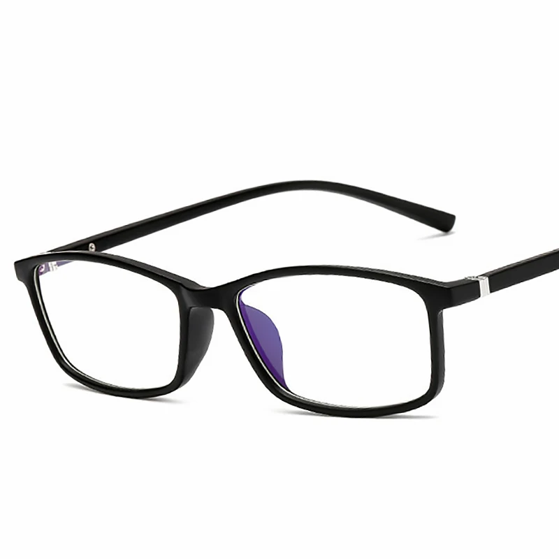 Компьютерные очки анти Синие лучи игровые очки для женщин и мужчин близорукость синий свет блокирующие линзы оптическая оправа по рецепту - Цвет оправы: Bright Black