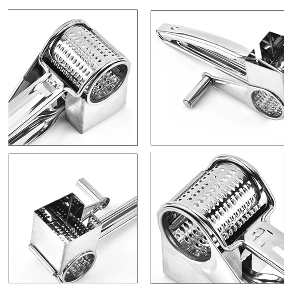 Hand-Cranked Cheese Grater Rotary Cheese Graters Ginger Chocolate Cutter With Stainless Steel Drum Stainless Steel