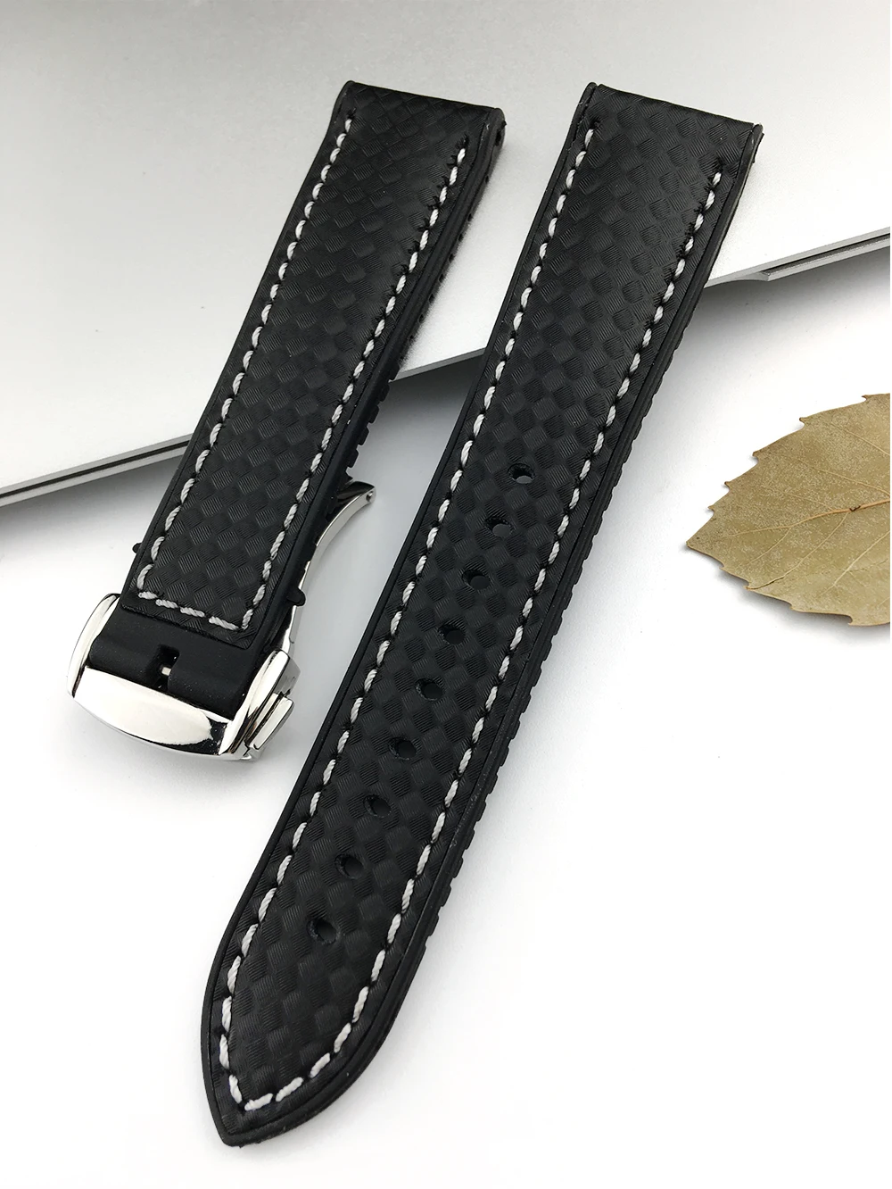 Углеродное волокно силиконовый ремешок для наручных часов для 19/20/21/22 мм часы ремешок резиновый браслет Водонепроницаемый ремень для Омега rolexwatch