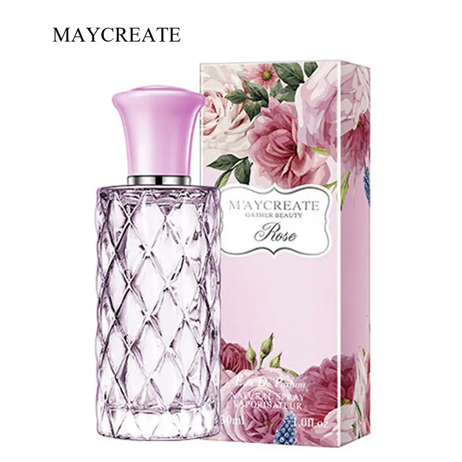 MayCreate 30 مللي النساء الطازجة مزيل العرق العطر الزجاج زجاجة رذاذ طبيعي دائم سيدة الزهور الفاكهة رائحة أنيقة