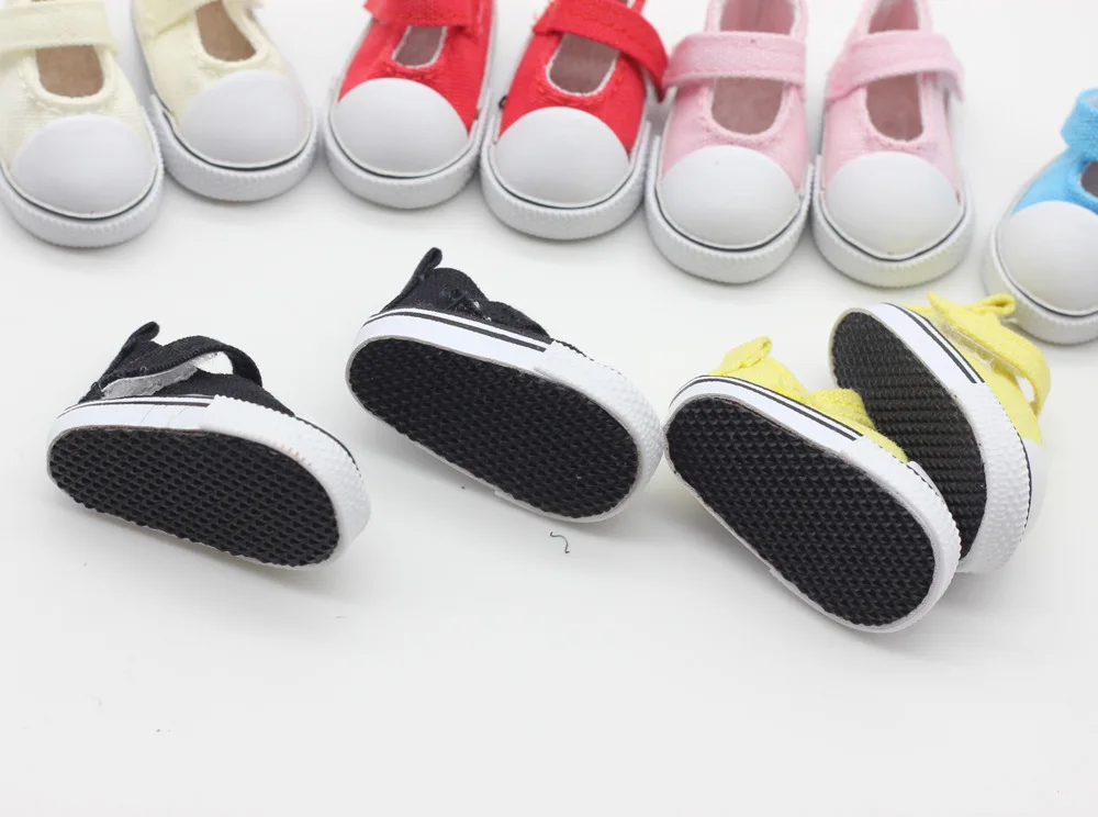 5cm Canvas Shoes For BJD Doll Fashion Mini Shoes Doll Shoes for Russian DIY handmade doll Doll Accessories (2)