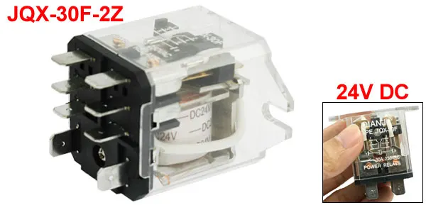 JQX-30F-2Z Coil Voltage DC 24V 8 Pin 2NO 2NC Electronmagnetic Relay