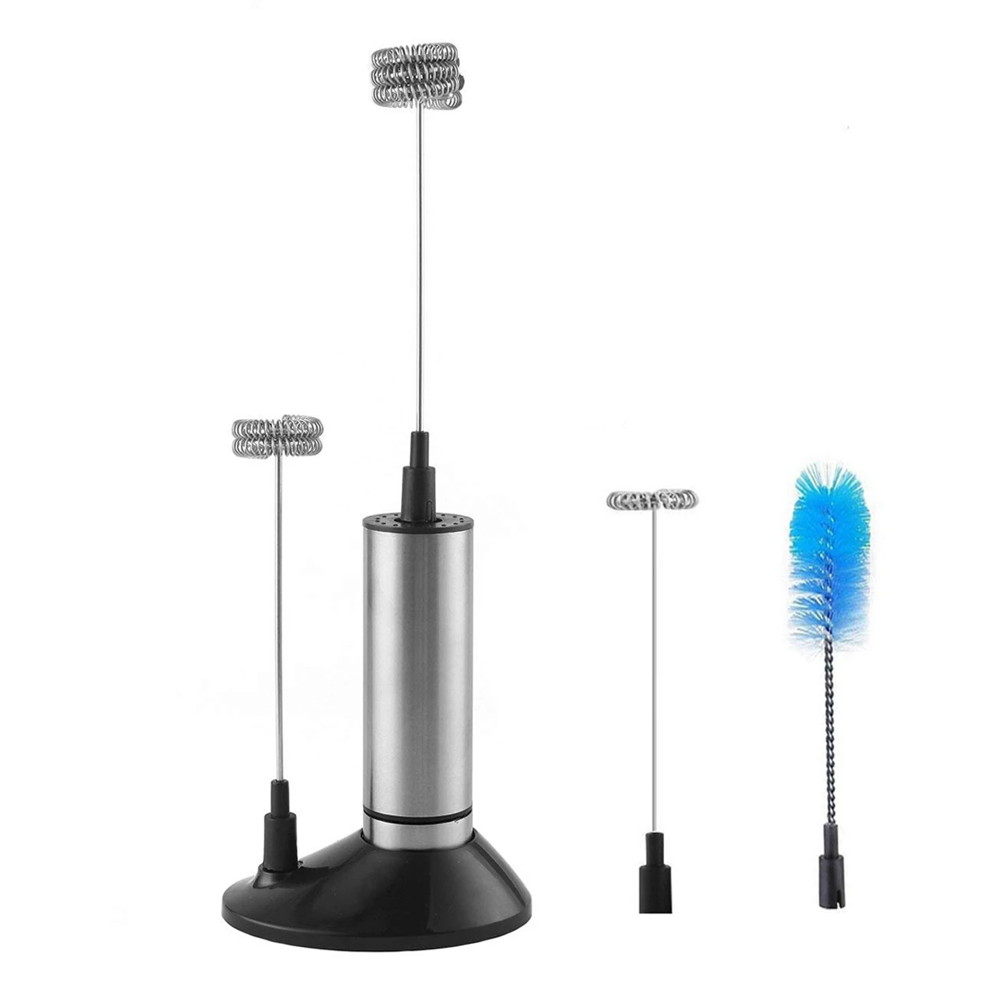 

Handheld Milk Frother, Battery Operated Whisk,Electric Foam Maker with Stainless Steel Whisk Include 3x Milk Whisk Head, a Sto