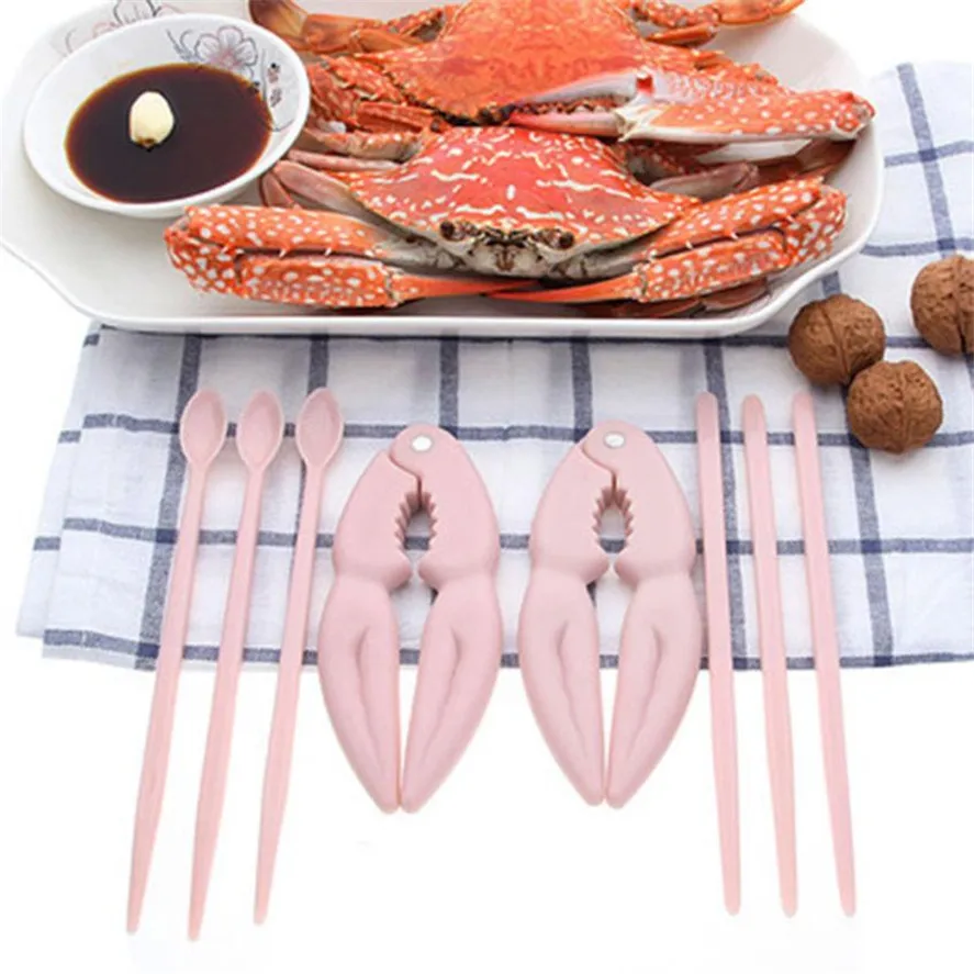 New Seafood Crackers Tools 8PCS/Set Seafood Tool Crab Claws Crab Clip Crab Needle Crab Eating