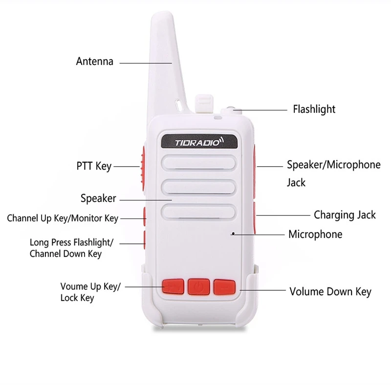 Портативная мини рация 16 UHF 400 480 МГц 2 шт. радиостанция CB двухсторонний
