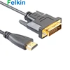 Кабель-адаптер Felkin HDMI-DVI DVI-D 24 + 1 Pin 1080P ► Фото 1/6