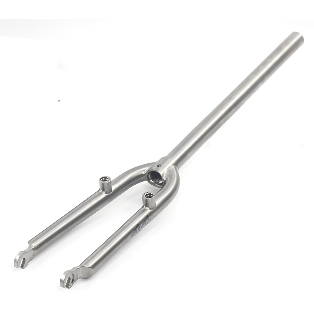 

SILVEROCK 20" 451 Titanium Fork For Minivelo Bike V Brakes Caliper Brake Compatible Mini Velo Rigid Forks Ti Bicycle Parts 74mm