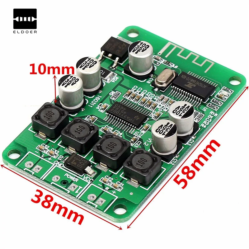 1 предмет; Новинка; TPA3110 2x15 Вт bluetooth аудио Мощность Плата усилителя для 4/6/8/10 Ом Динамик двухканальный звук качества