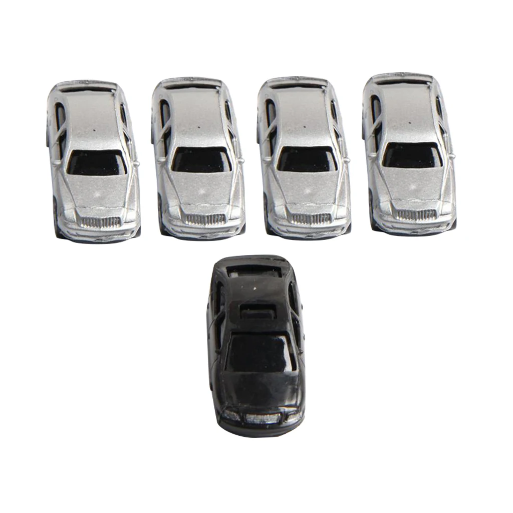 Random 5Pcs 1:100 Scale Painted Car Model DIY Sand Table Building Model Materials Scene Microlandschaft