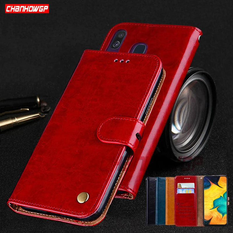 Кожаный флип чехол для Samsung Galaxy S10 S10e S9 S8 Plus A10S A20S A20E A70 A50 A40 A30 A20 A10 A9 A8 A7 A6 J8 J6 J4