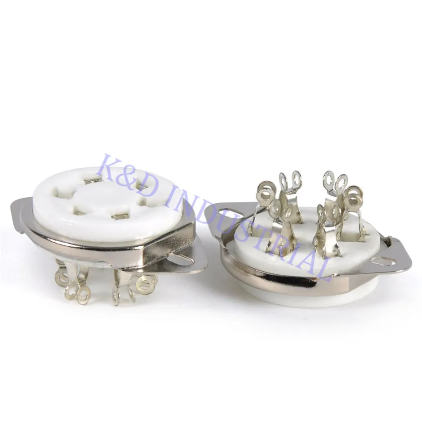 5pcs 6pin Ceramic vacuum tube sockets top mount valve For ...