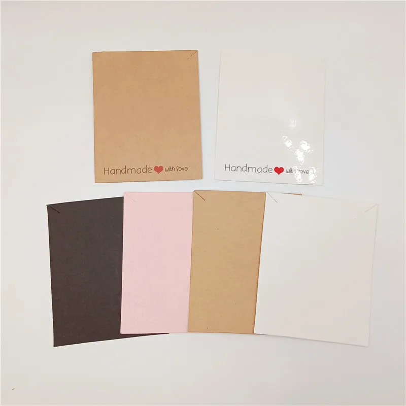 

50Pcs/Lot Kraft Paper Necklace Pendant Cards Label Tag Big Size Cards For Women Jewelry Packaging Display Cards Gift Decoration