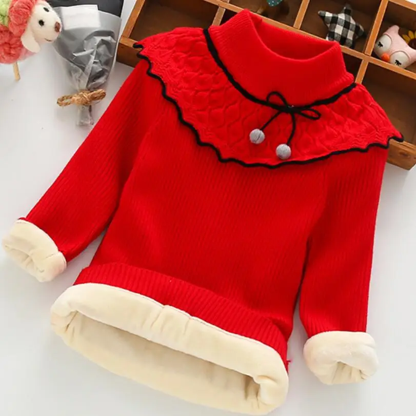 

High Quality Christmas Warm Winter Baby Toddler Clothes Girls Pullover Sweater Long Sleeve Kids Knitted Sweaters Tops JW4101A2