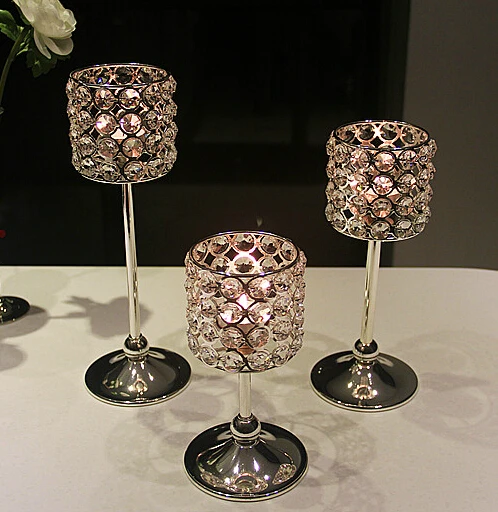Bar fiesta decoración diseño para el hogar boda deocr porta velas de cristal estable candelabros.jpg Papel diseño Candelabros