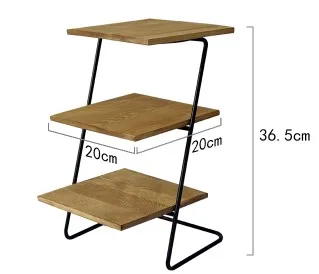 Античная фон с изображением коричневого деревянного Металл 3 яруса небольшой полка дисплея - Цвет: brown