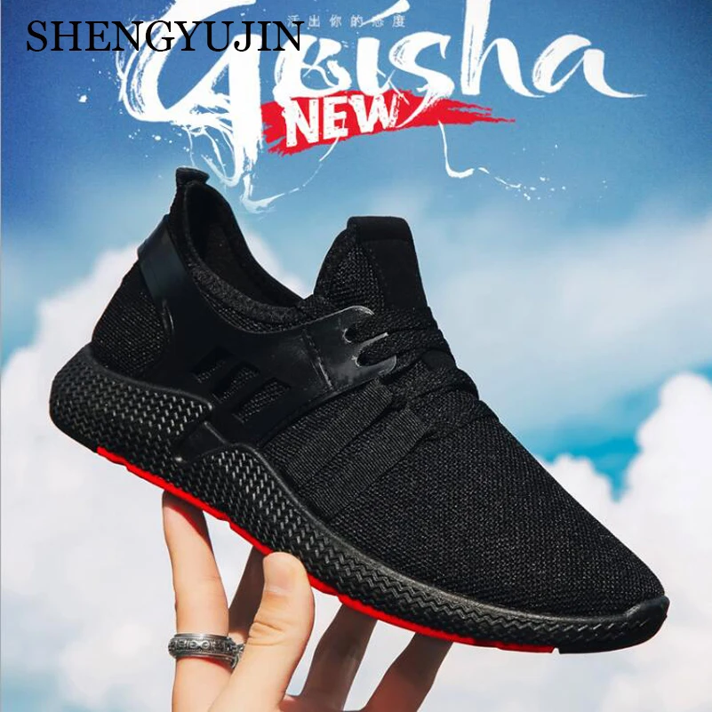 

SHENGYUJIN Men's shoes 2019 new summer black shoes casual sports shoes wild shoes shoes soldiers travel tide shoes running shoes