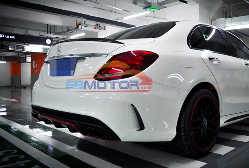 OE STYLE REAL CARBON FIBER TRUNK SPOILER WING for MERCEDES BENZ W205 C300 C400 C63 2015UP