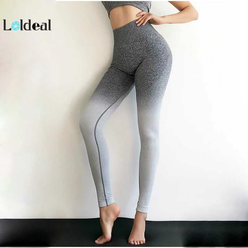

LOLDEAL Women's Gym Compression Tight Pants Regain High Waist Control Fitness Workout Pants