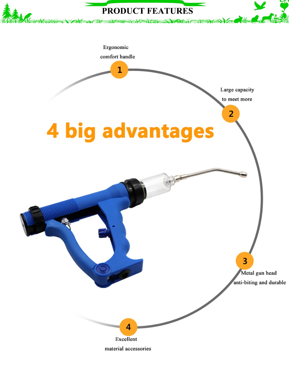 drench gun automatic livestock cattle camel 5555